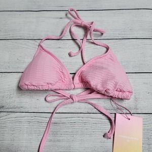 Stoney Clover Lane x Target Textured Pink Bikini Top Women's Size XXS (00)